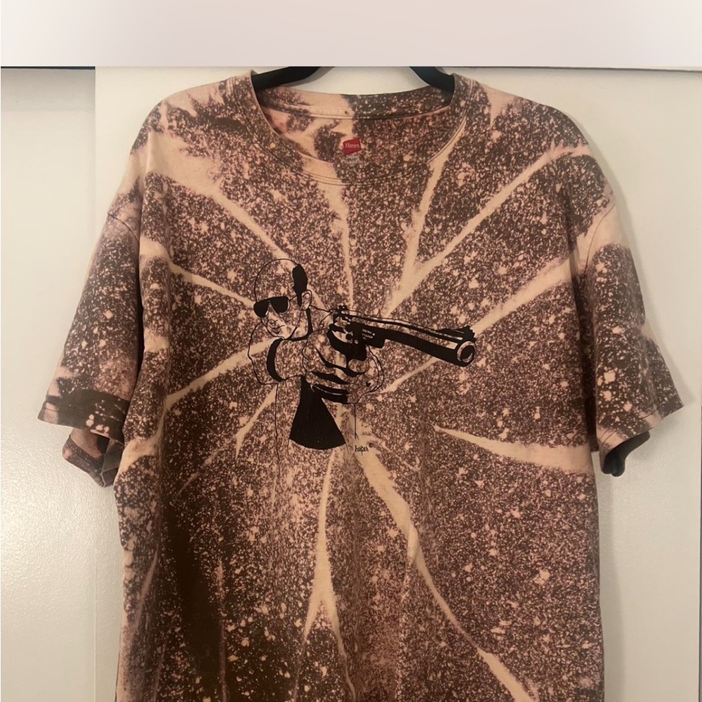 Graphic T-Shirt with Gun Design